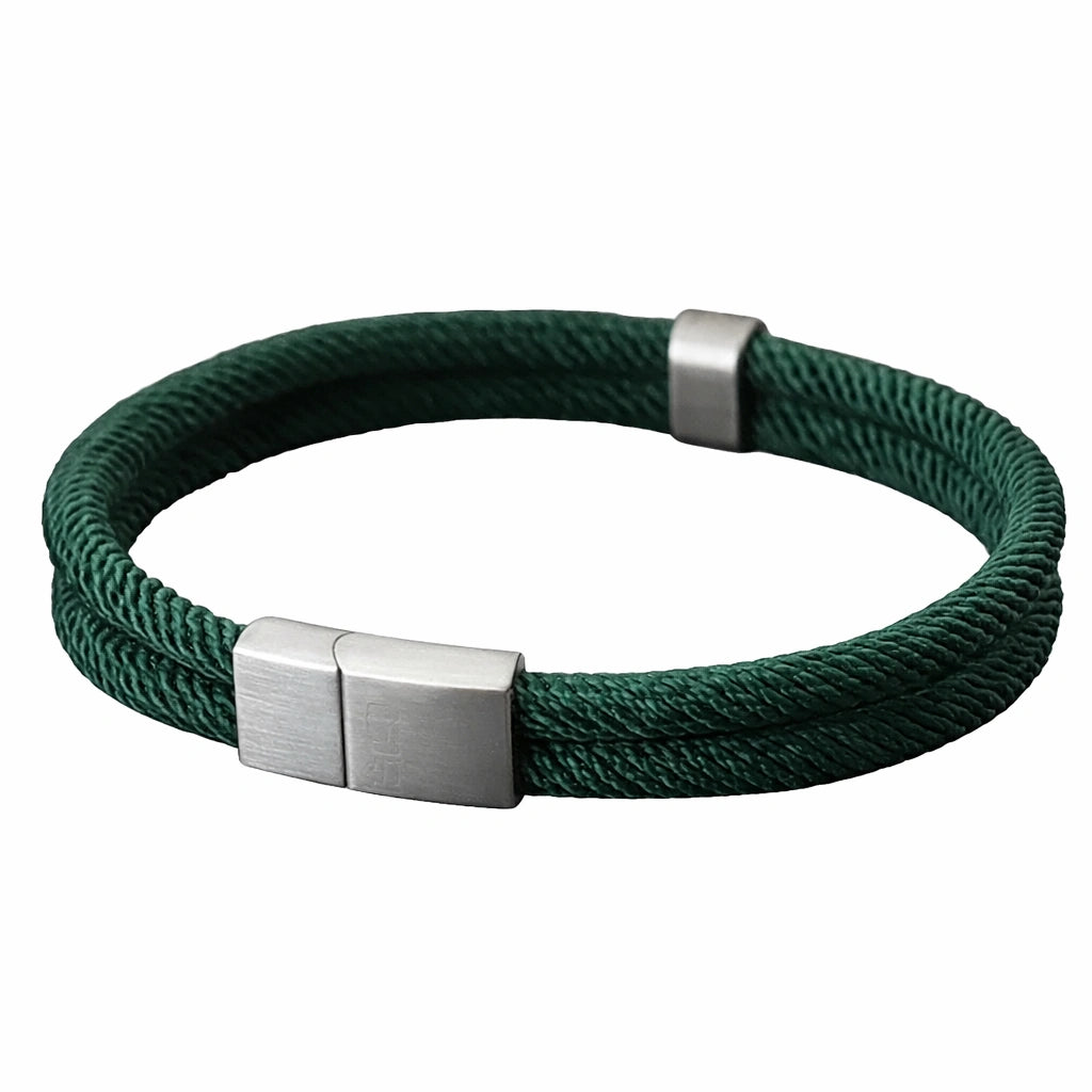 Pulseira de corda Masculina Fio Supima Prata 925 Fosca - Berlin