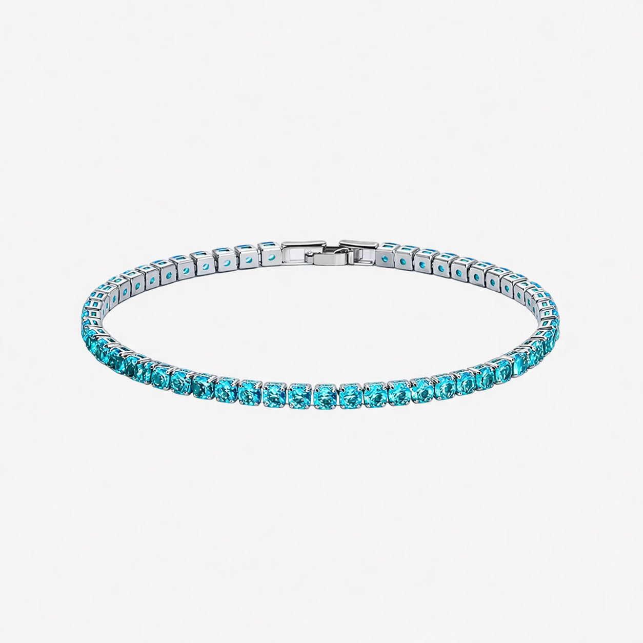 Pulseira Riviera London Nice com topázios azuis em fundo branco