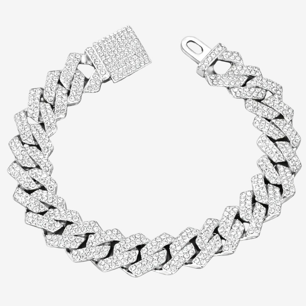 Pulseira Cuban Cravejada