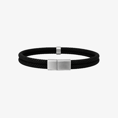 Pulseira de corda Masculina Fio Supima Prata 925 Fosca - Berlin