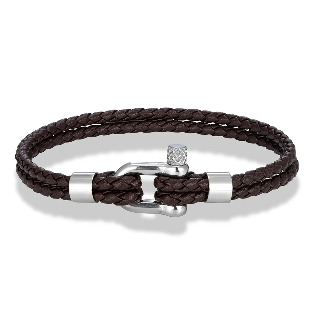 Pulseira de Corda Masculino Prata 925 Veneza