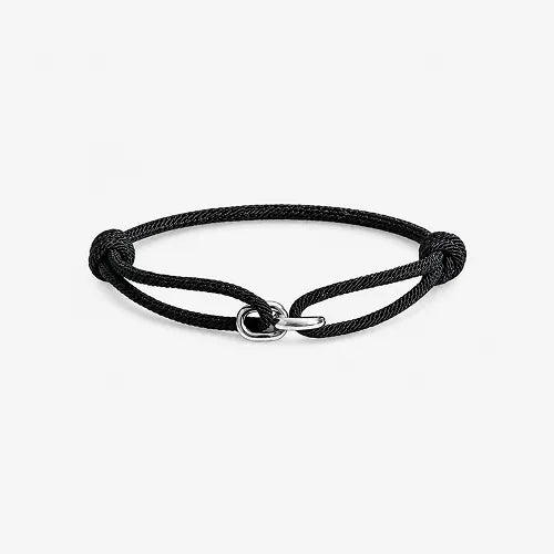 Pulseira de Corda Fio Supima Masculino Italiano Minimalista