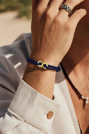 Pulseira de Corda Masculino Fio Supima Arco Duplo - Amsterdan