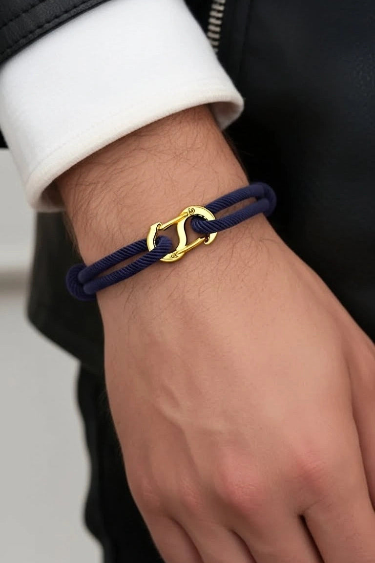 Pulseira de Corda Masculino Fio Supima Arco Duplo - Amsterdan