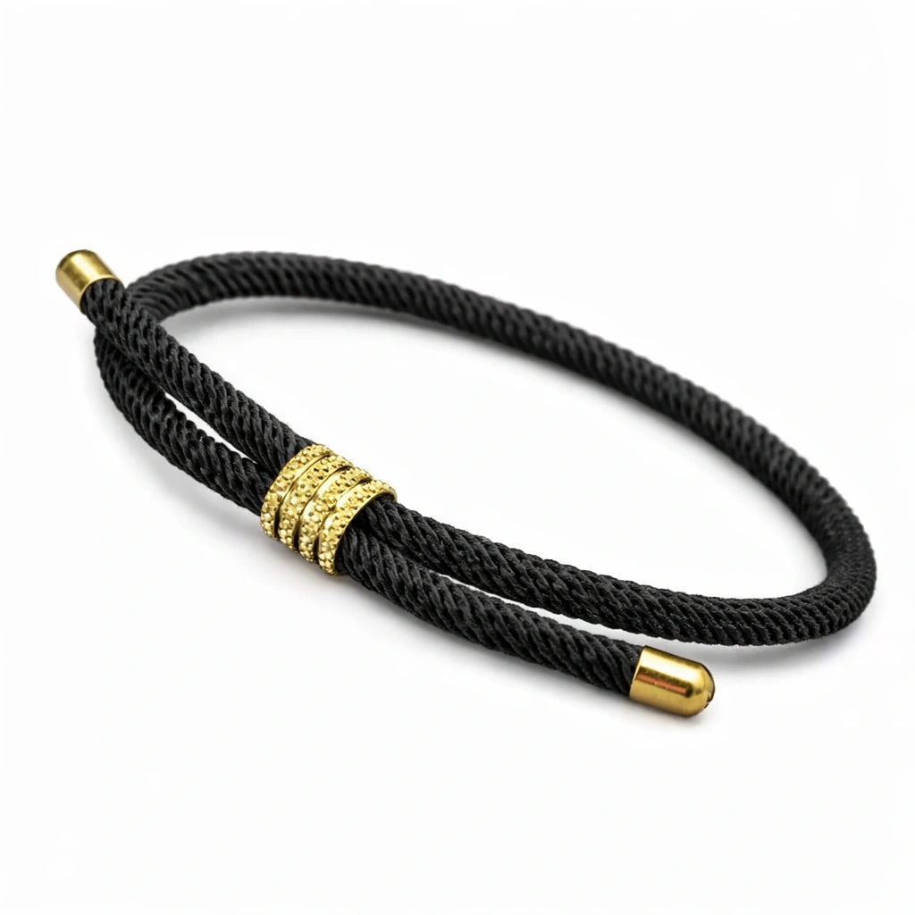 Pulseira de Corda Masculina Fio Supima 18k