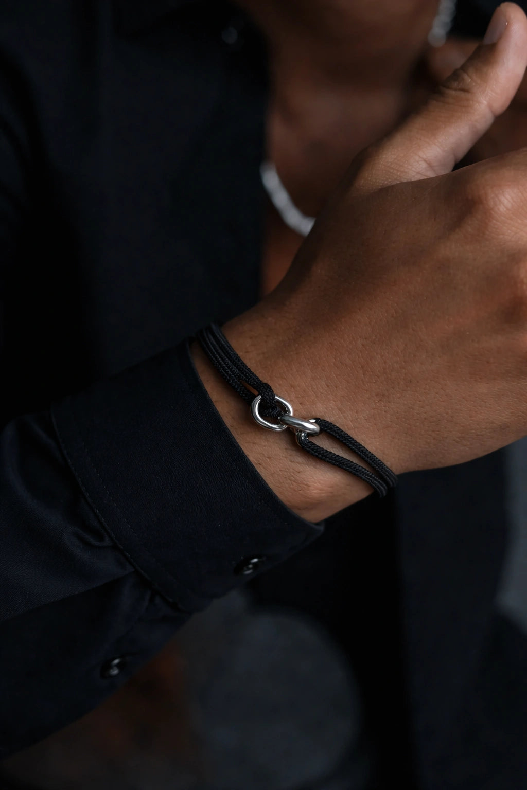 Pulseira de Corda Fio Supima Masculino Italiano Minimalista