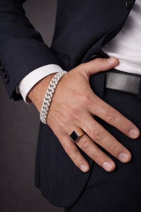Pulseira Cuban Cravejada