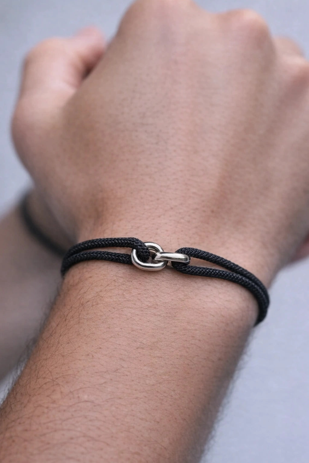 Pulseira de Corda Fio Supima Masculino Italiano Minimalista