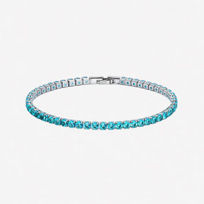 Pulseira Riviera London Nice com topázios azuis em fundo branco