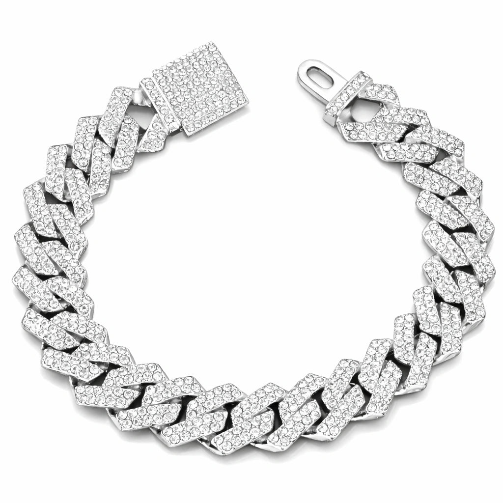 Pulseira Cuban Cravejada