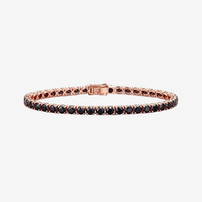 Pulseira Riviera Rosé masculina com zircônias em fundo branco