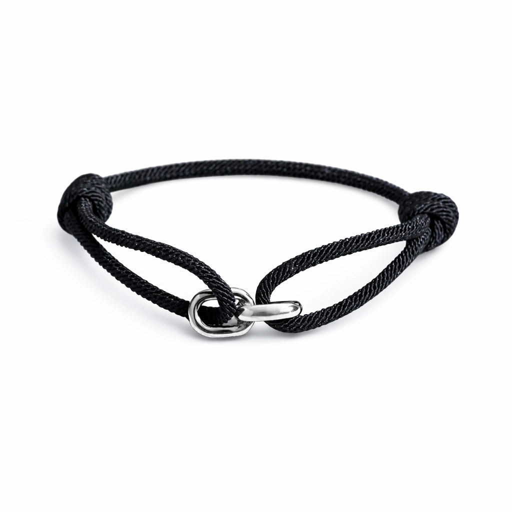 Pulseira de Corda Fio Supima Masculino Italiano Minimalista