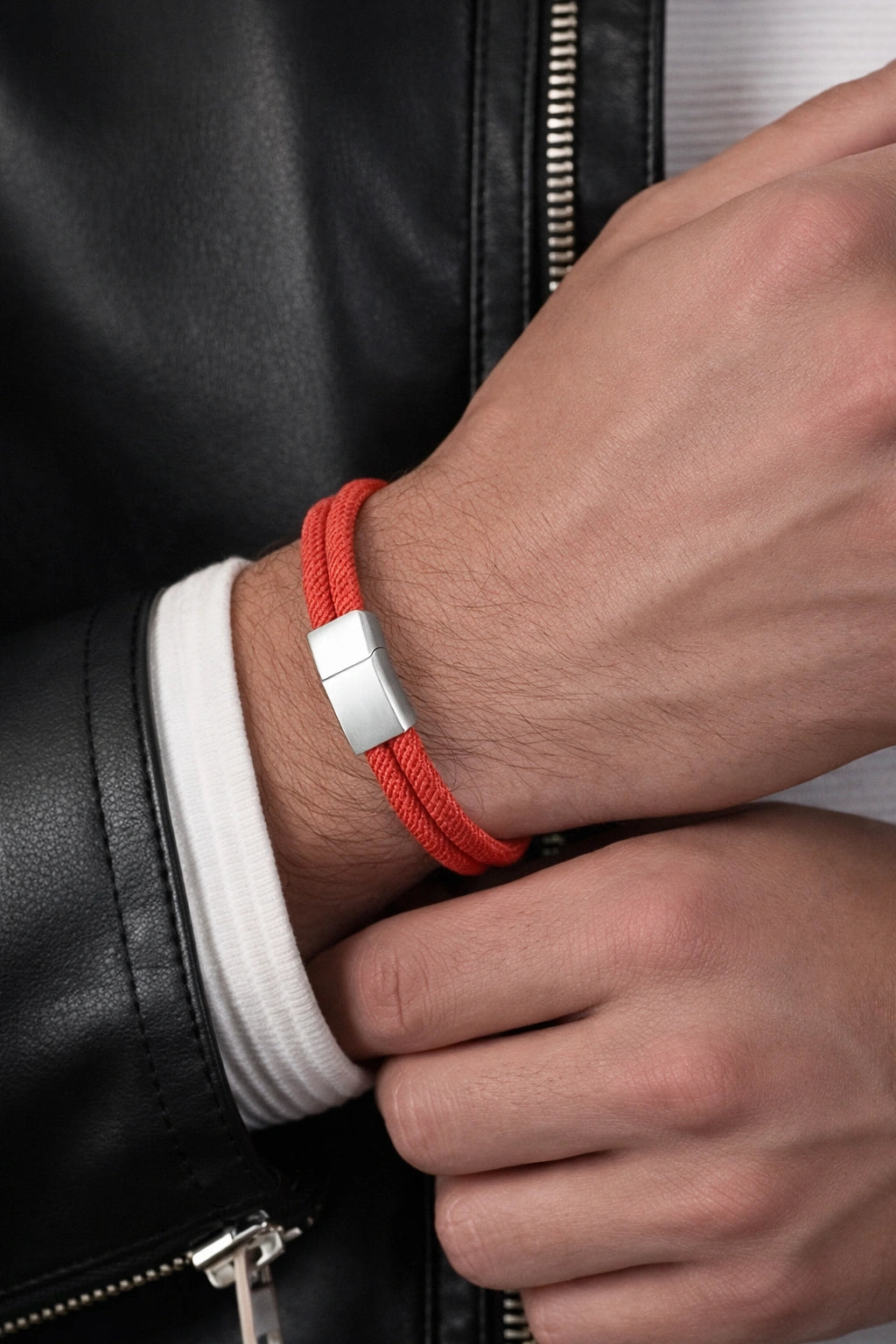 Pulseira de corda Masculina Fio Supima Prata 925 Fosca - Berlin