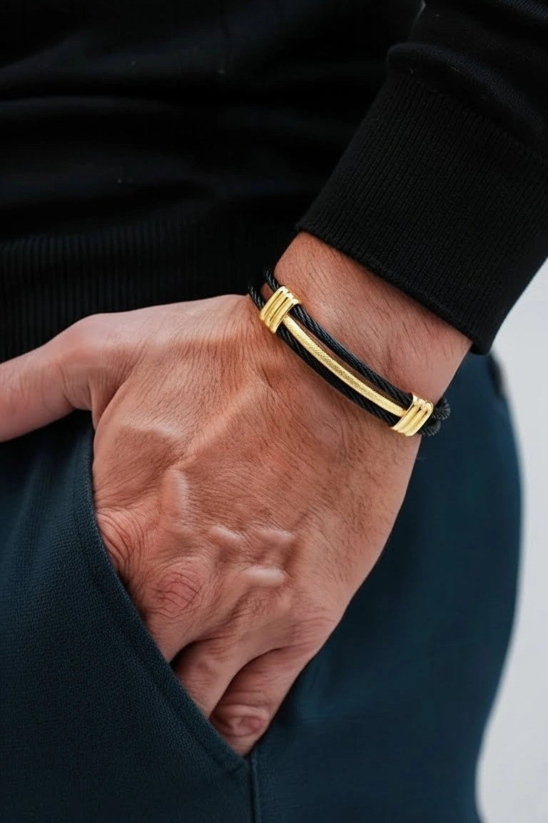 Bracelete Dourado fio Milan