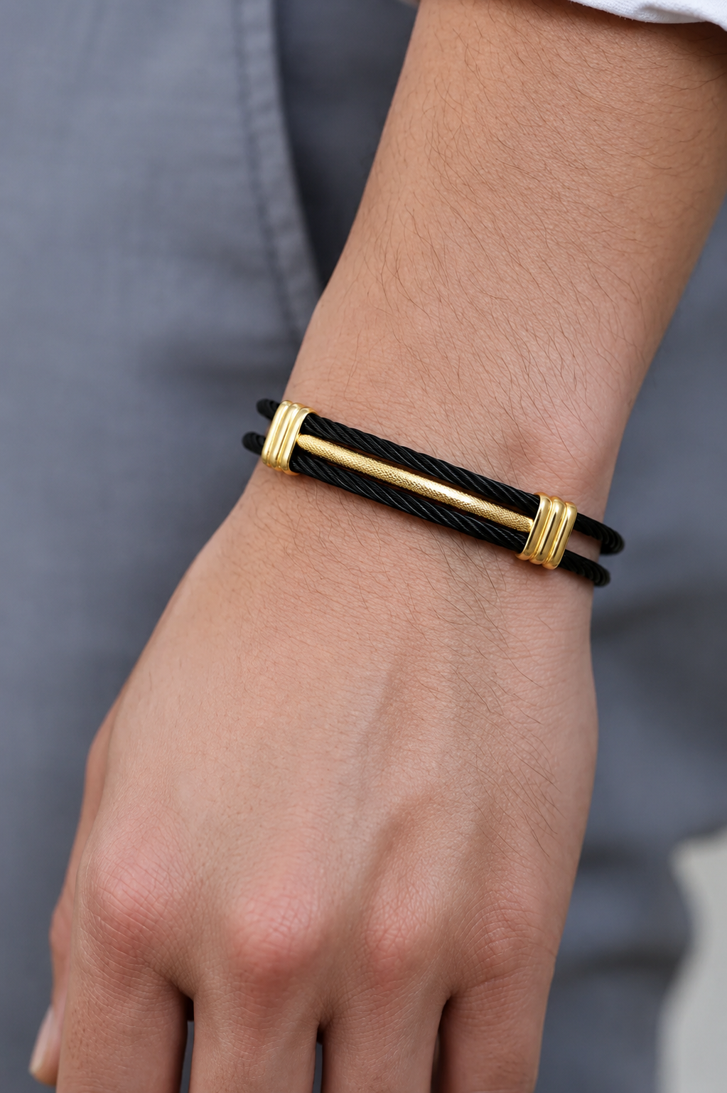 Bracelete Dourado fio Milan