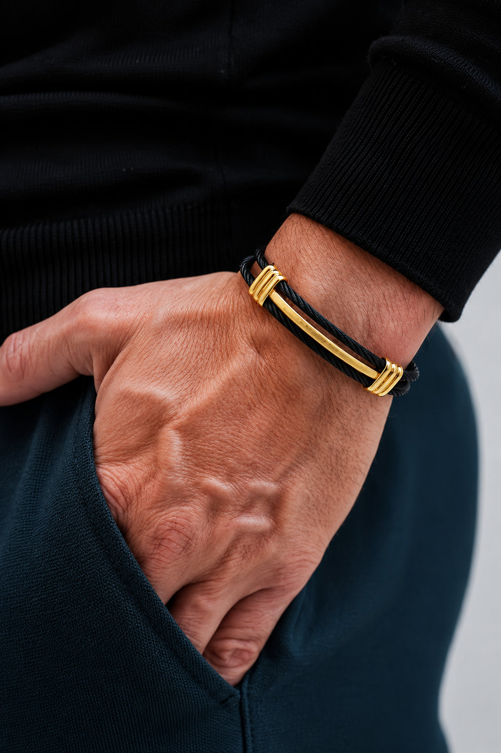 Bracelete Dourado fio Milan
