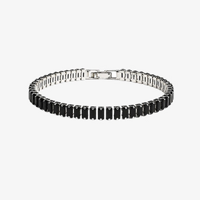 Pulseira Riviera Noir Firenze com zircônias pretas retangulares