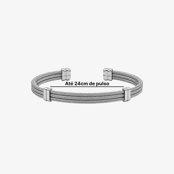 Bracelete Prateado Fio Milan