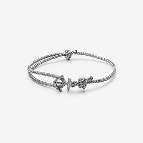 Pulseira Náutica Anchor em fio Supima cinza