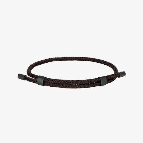 Pulseira masculina Porto marrom em corda náutica ajustável