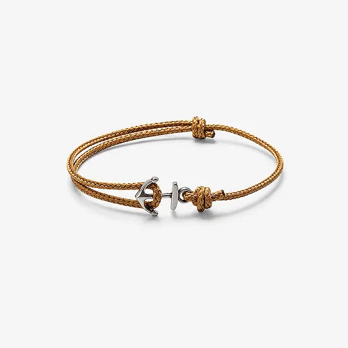 Pulseira Náutica Anchor em fio Supima amarelo