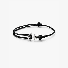 Pulseira masculina Náutica Anchor em fio Supima preto