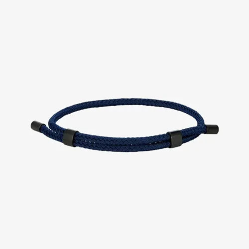 Pulseira masculina Porto azul em corda náutica ajustável