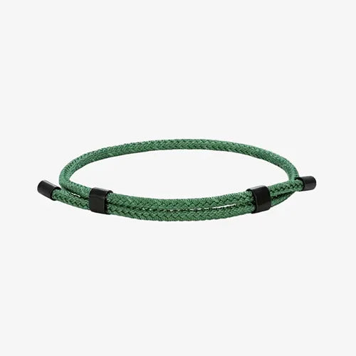 Pulseira masculina Porto verde em corda náutica ajustável