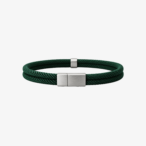 Pulseira de corda Masculina Fio Supima Prata 925 Fosca - Berlin