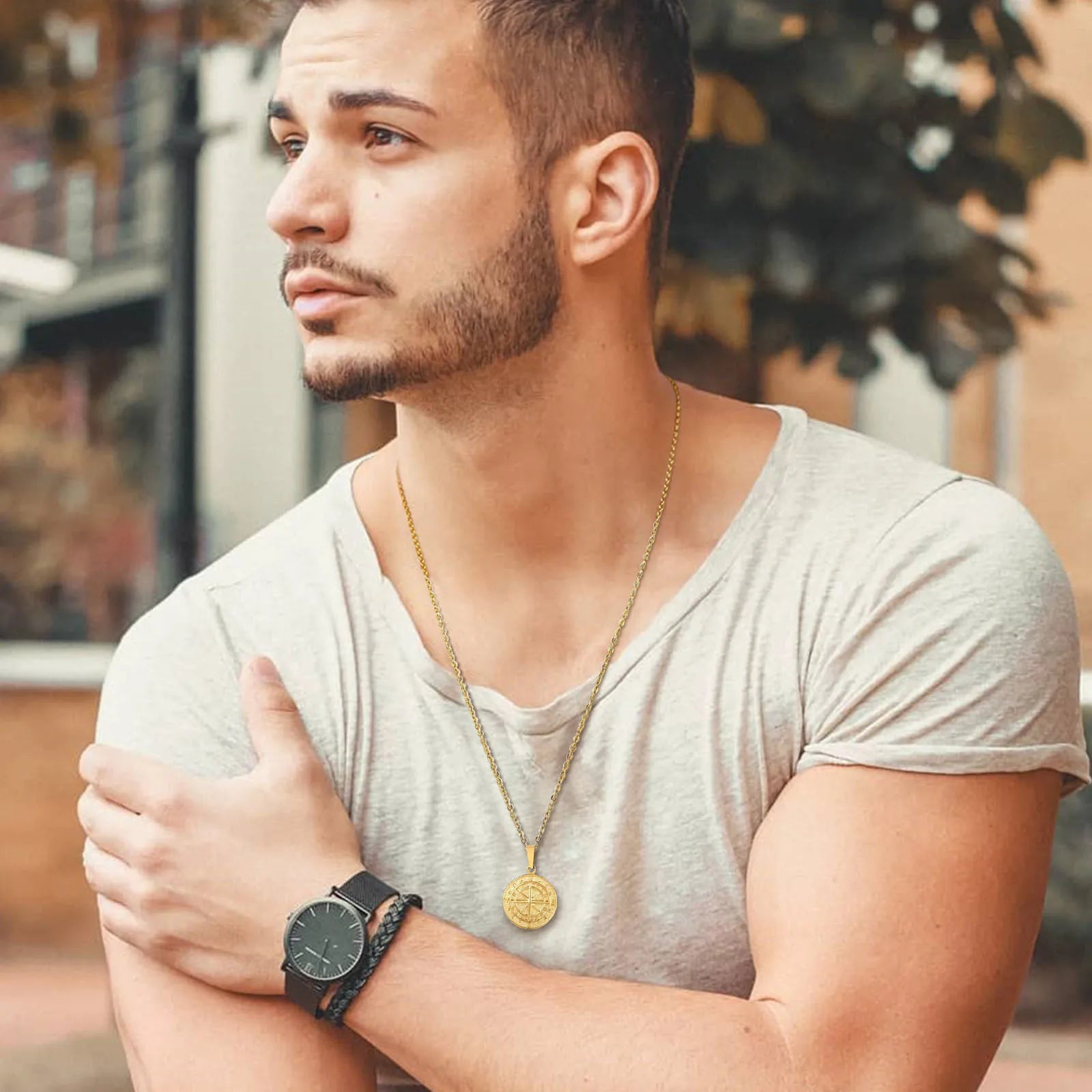 Colar Prata 925 Bússola