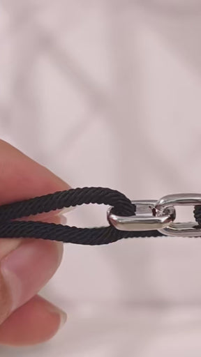 Pulseira de Corda Fio Supima Masculino Italiano Minimalista